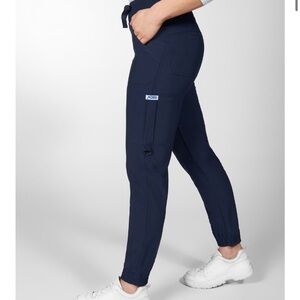 Navy Jogger Scrub Pants in the Julia style